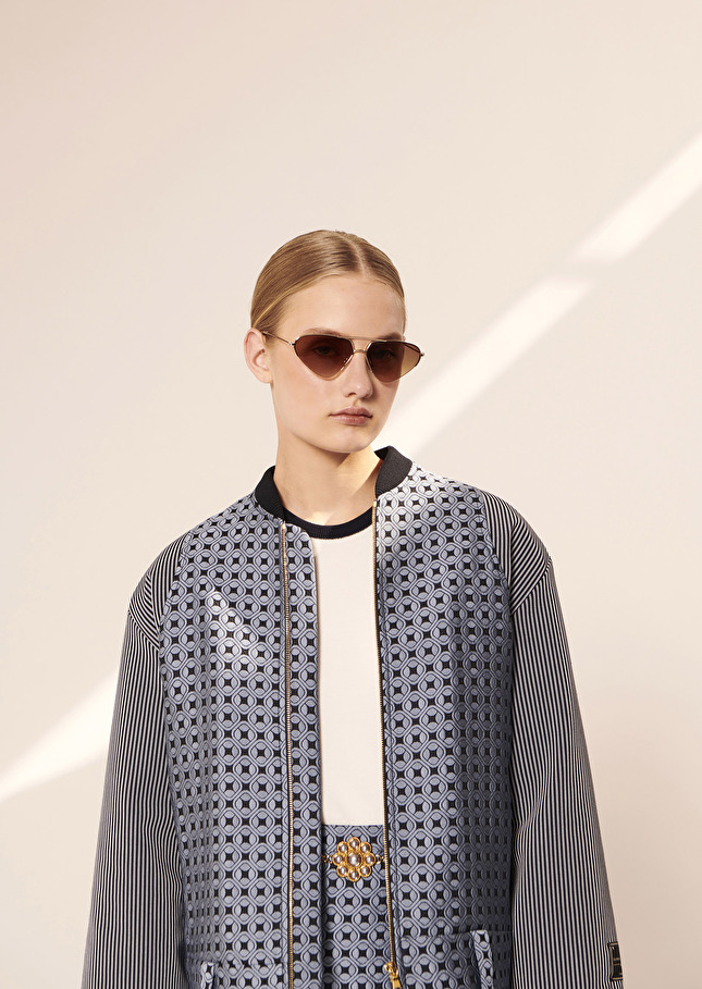 Veste Valeskableue en jacquard