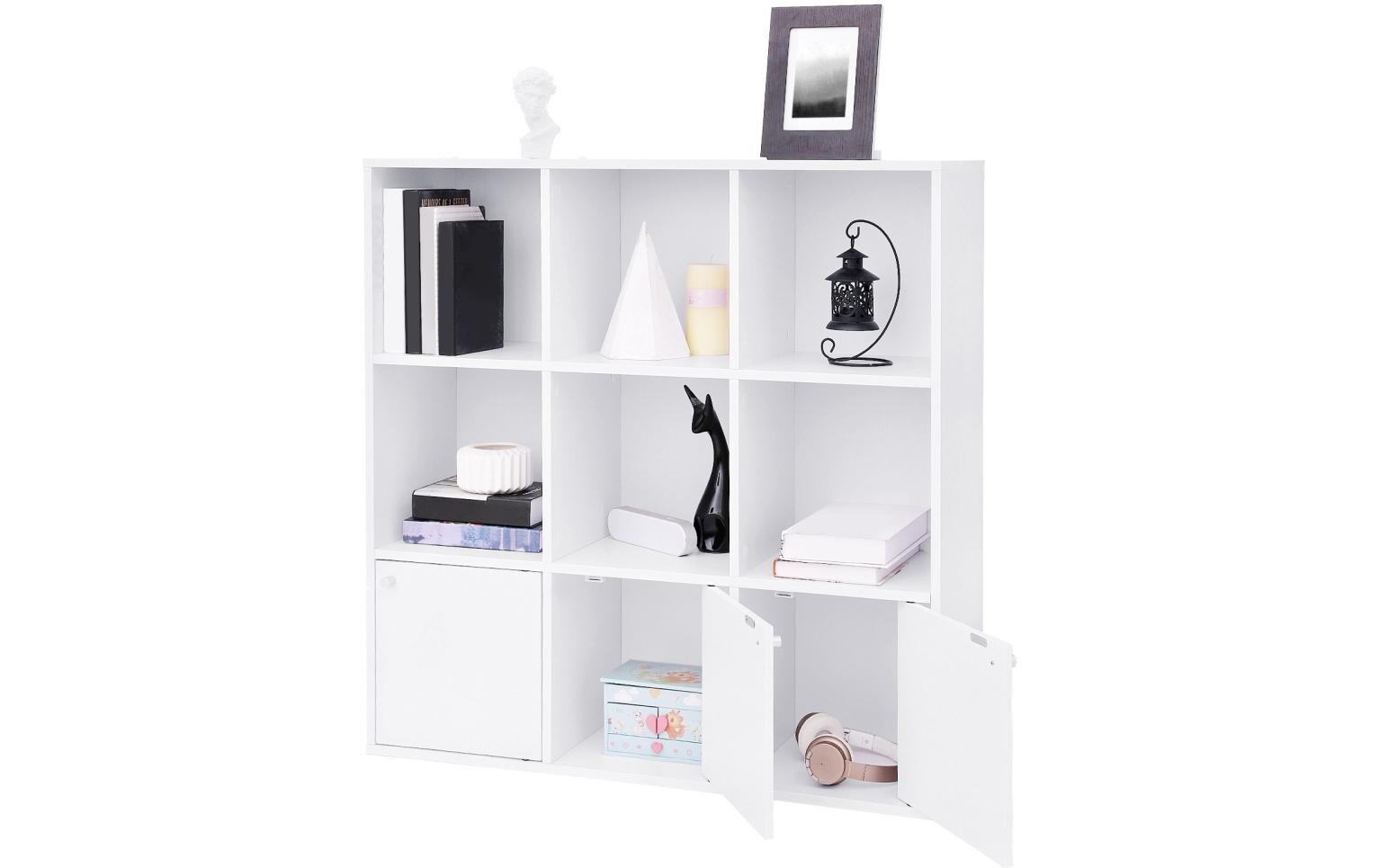 Regal mit 9 Fächern 97.5 x 97.5 cm, Weiss<br>Würfelregal