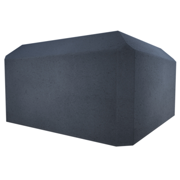 Betontegel met plaat antraciet 18 x 18 x 10 cm