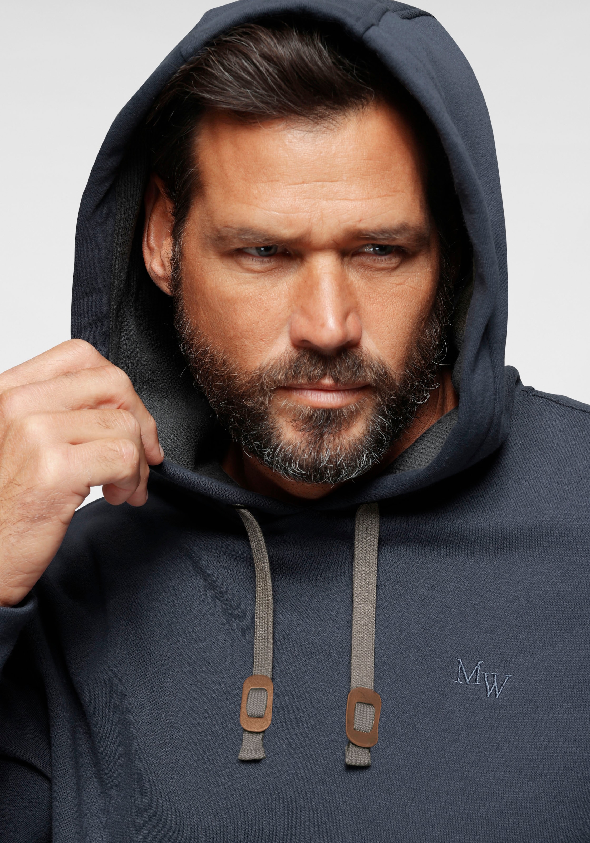 Man's World Kapuzensweatshirt , lange Ärmel,  lockere Passform,  unifarben,  mit Kapuze