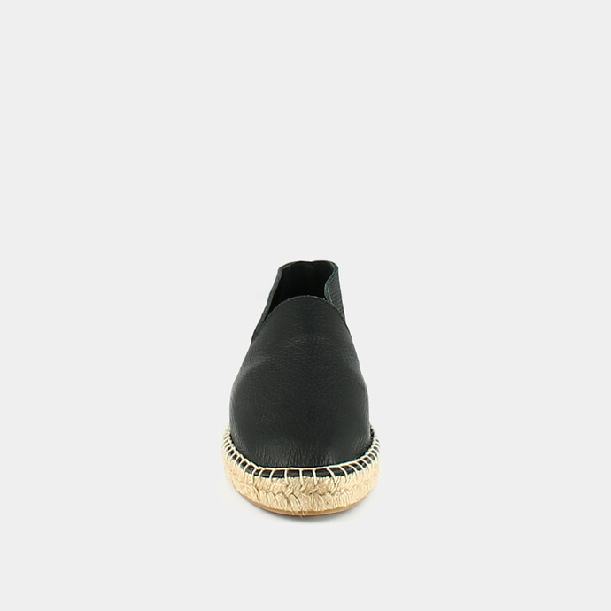 Espadrilles  en cuir grainé noir