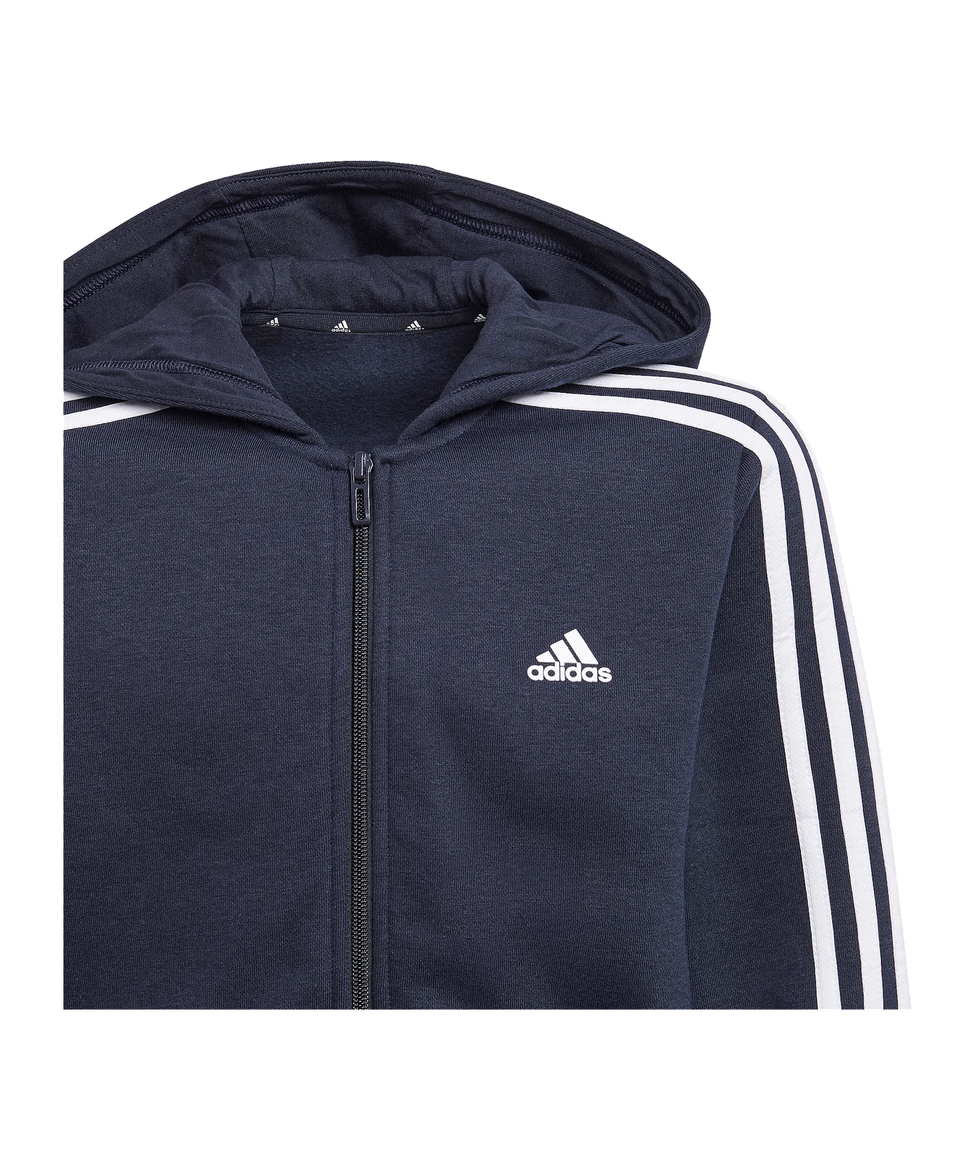 adidas 3S Essentials Kapuzenjacke Kids Blau Weiss