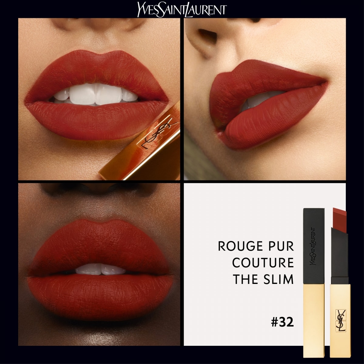 YVES SAINT LAURENT Rouge Pur Couture The Slim Rouge à Lèvres Ultra Mat