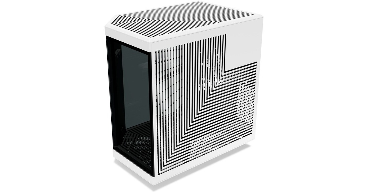 HYTEY70 midi tower behuizing  (Wit | 2x USB-A | 1x USB-C | Tempered Glass)
