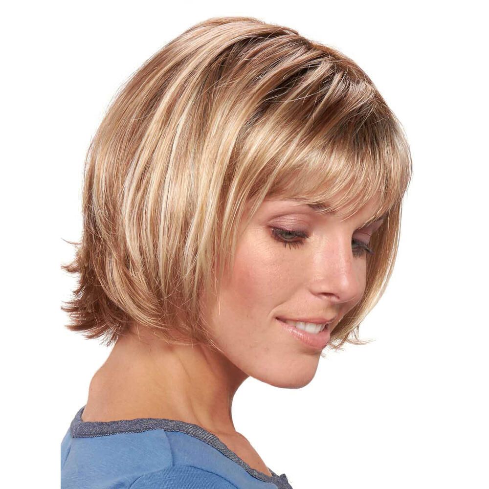Perücke Maren von trendhair in Toffeemix, dunkler Ansatz