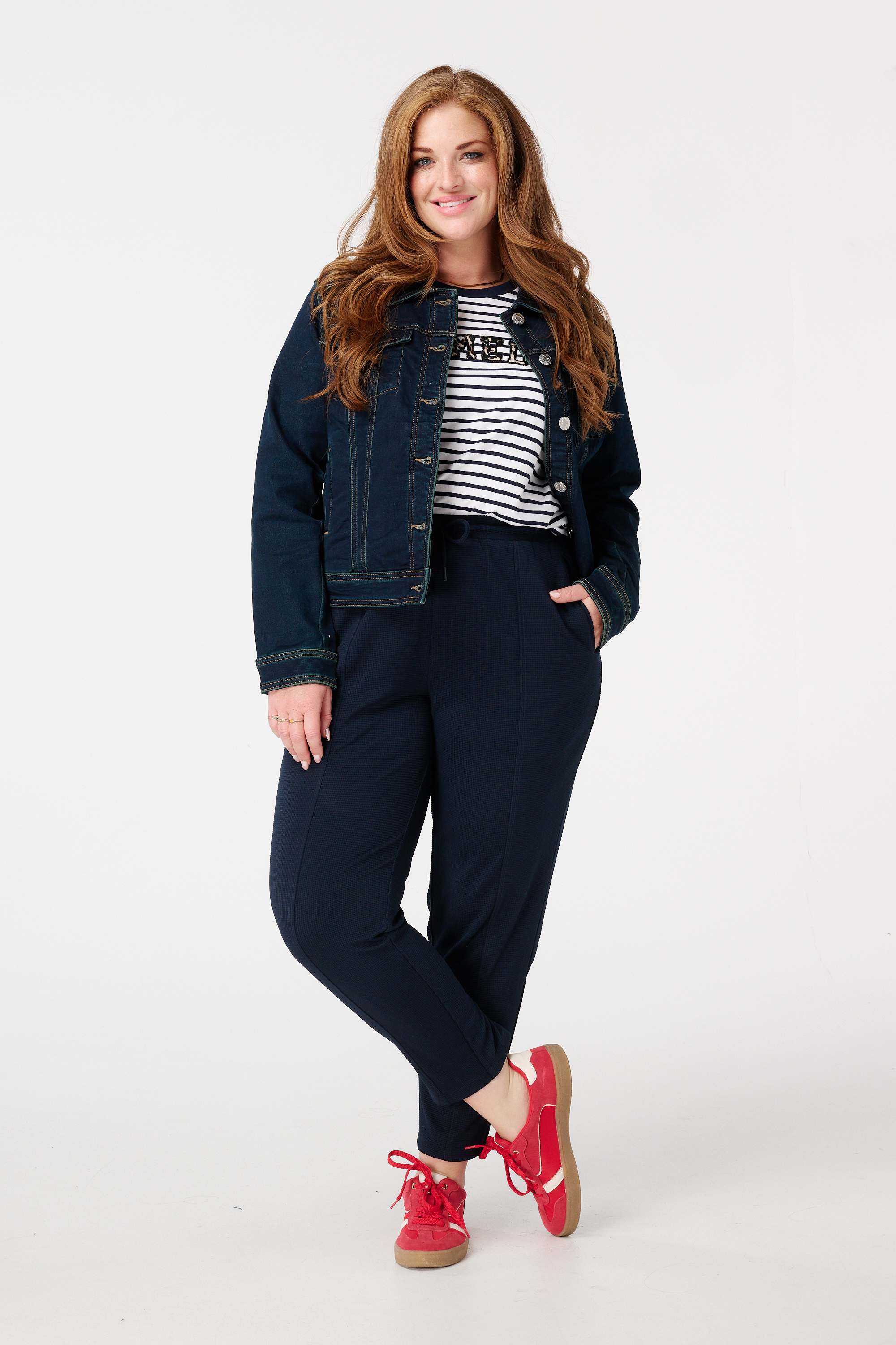 T-shirt met print Multi Navy blauw