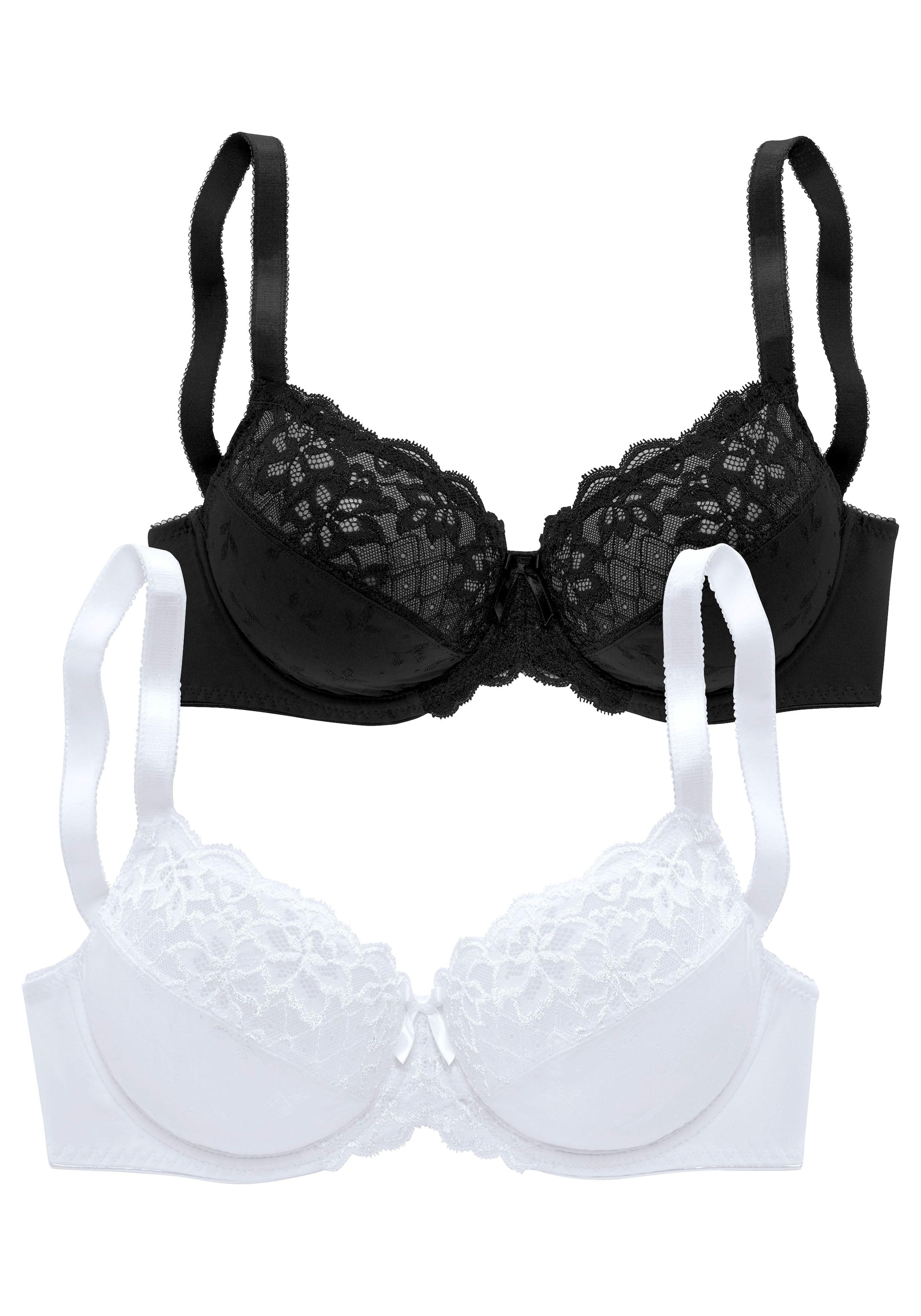 petite fleur Bügel-BH, 2 Stücker Packung, mit elastischer Spitze, Dessous