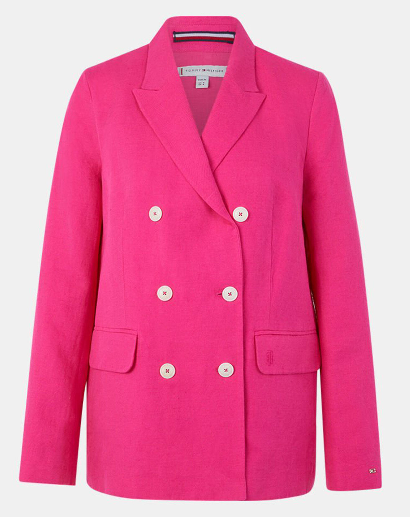 Tommy Hilfiger Blazer en Lin mélangé rose