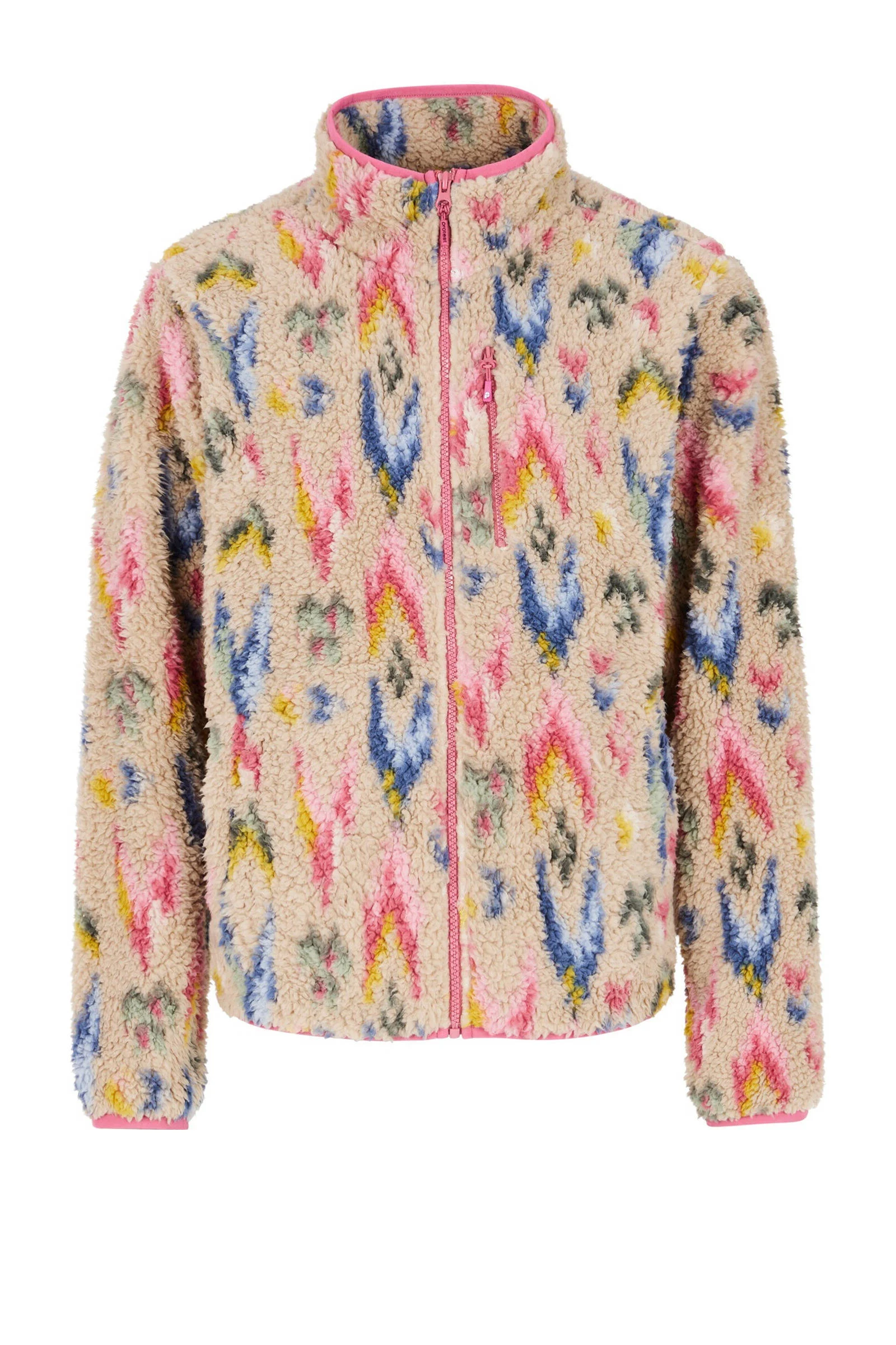 Protest teddy fleece vest beige/multi