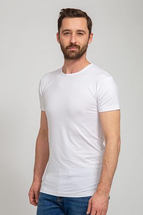 Alan Red Ottawa T-shirt Stretch Wit (2Pack) Herenmode 6680/2P/01 Ottawa T-Shirt