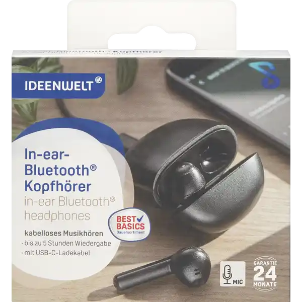In-ear Bluetooth® Kopfhörer schwarz