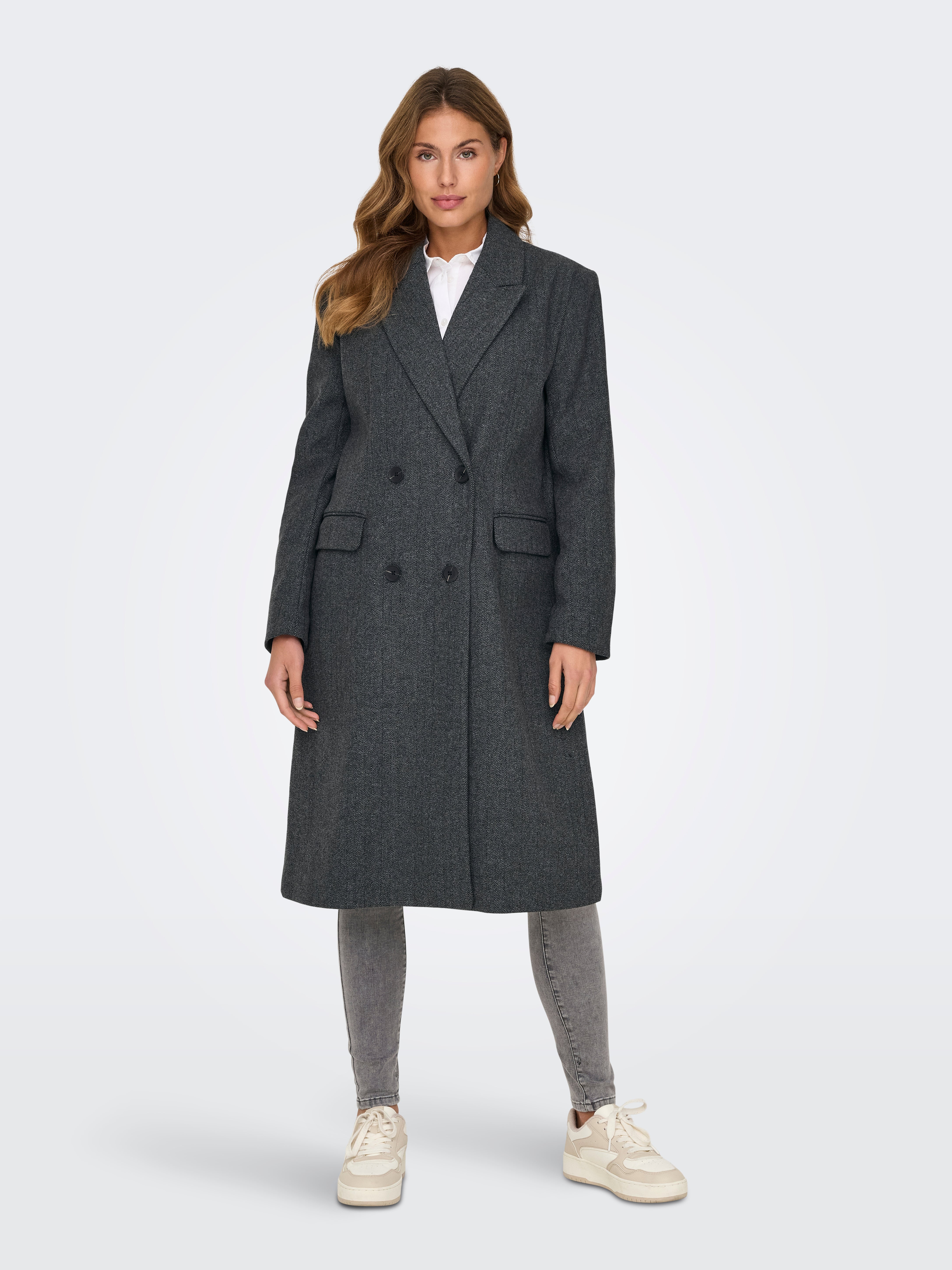ONLWILLA Mantel Dark Grey Melange