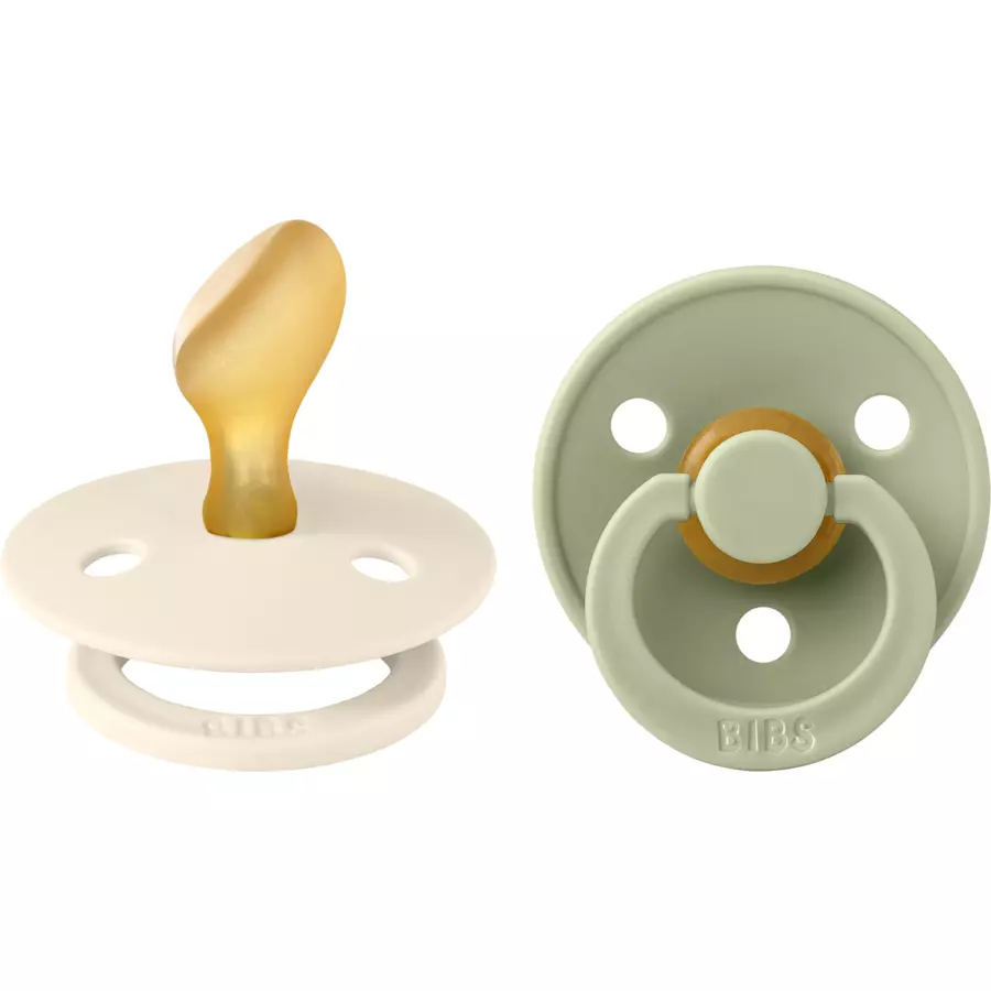 BIBS® Schnuller Colour Anatomischer Sauger Sage & Ivory 6-18 Monate, 2 Stk.
