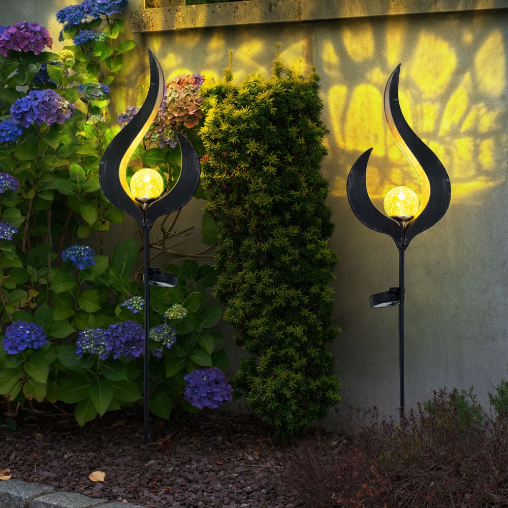 3er Set Design LED Solarleuchten für den Außenbereich