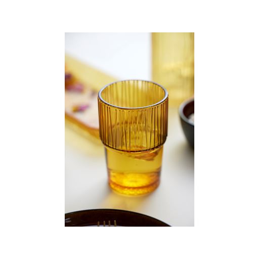 Bitz Kusintha 4-pak Cafeglas, Amber, 38 cl