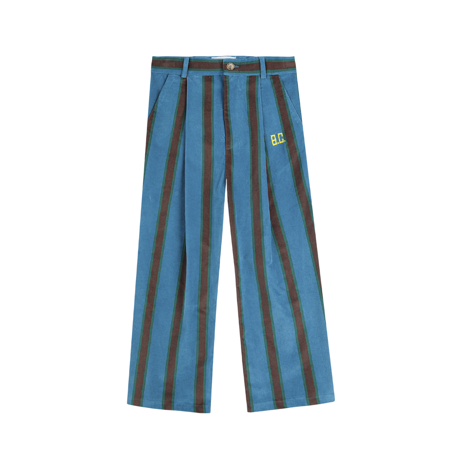 Hose Stripes Velvet Navy Blue
