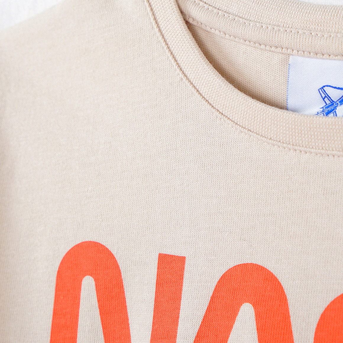 Topolino NASA T-Shirt mit Schriftzug beige