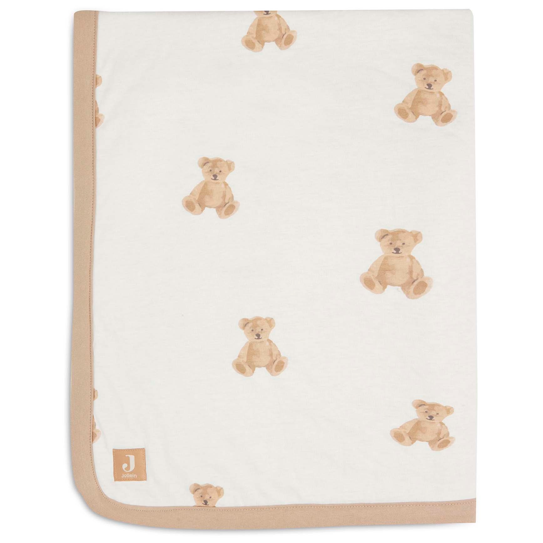 Jollein wiegdeken teddy beer wit