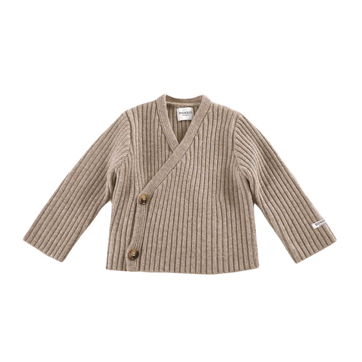 Elo Merino Wool Cardigan | Beige Melange