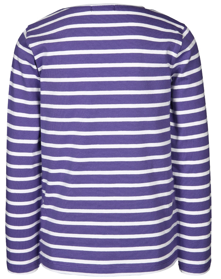 Langarmshirt POPCORN gestreift in lila/weiß