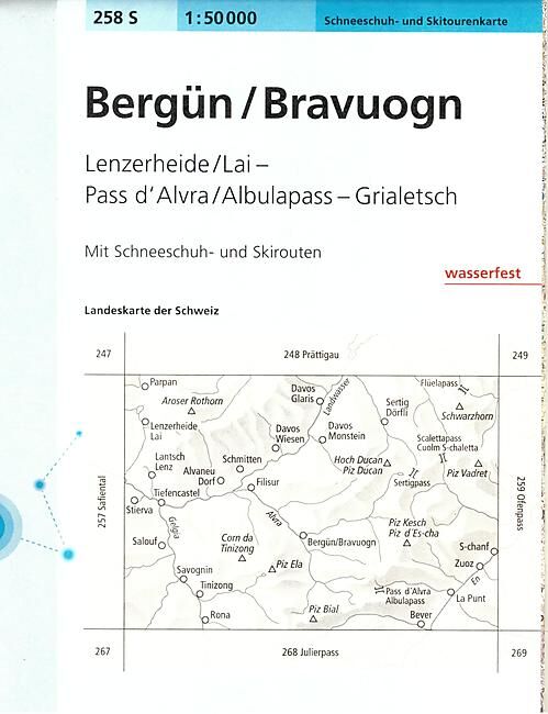 BUNDESAMT - 258S BERGUN BRAVUOGN ECHELLE 1 50 000