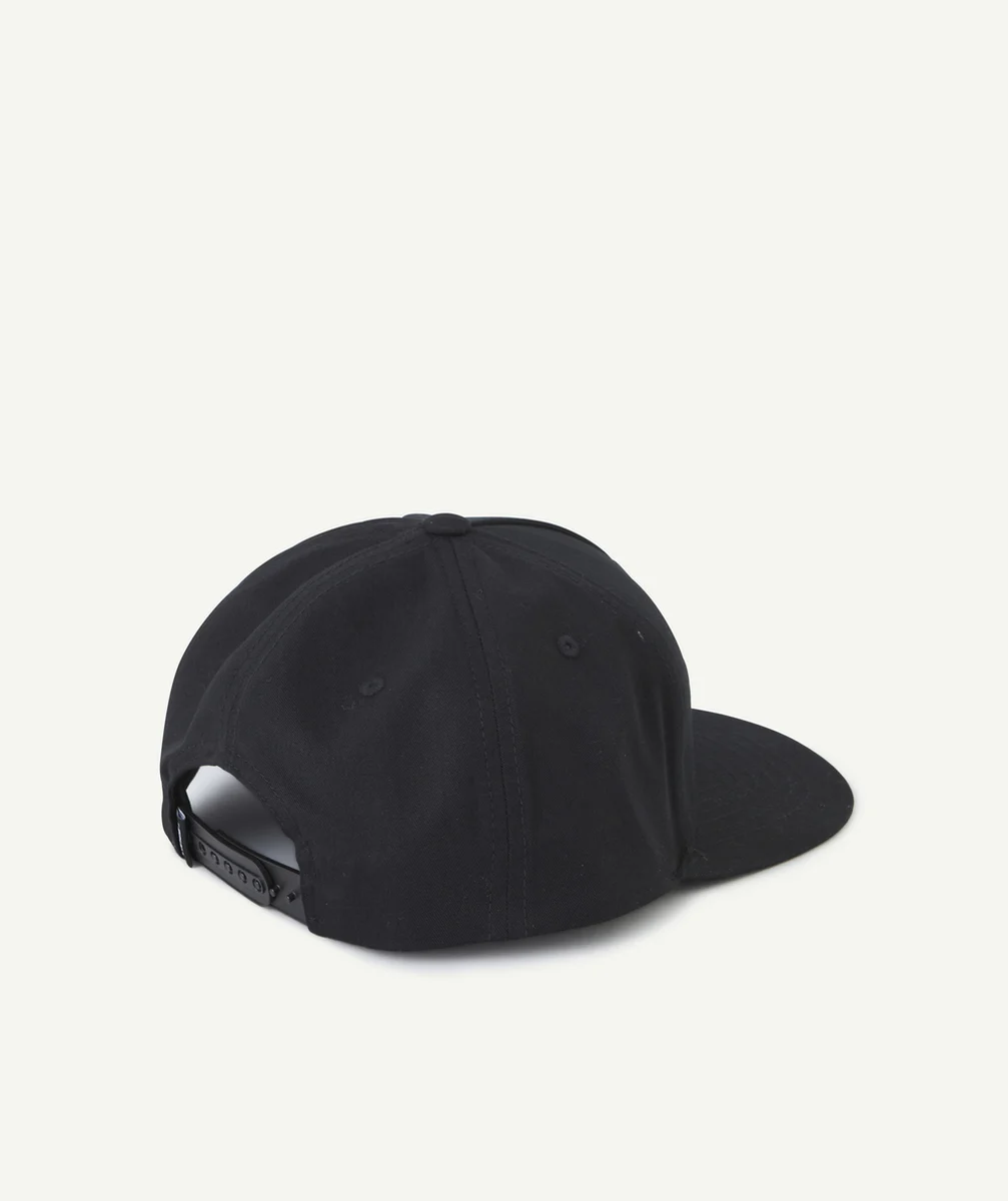 VANSCASQUETTE FULL PATCH SNAPBACK NOIRE AVEC PATCH BRODÉ BLANC