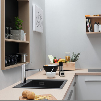 Hansgrohe keukenkraan Focus M43 met hendel RVS 120