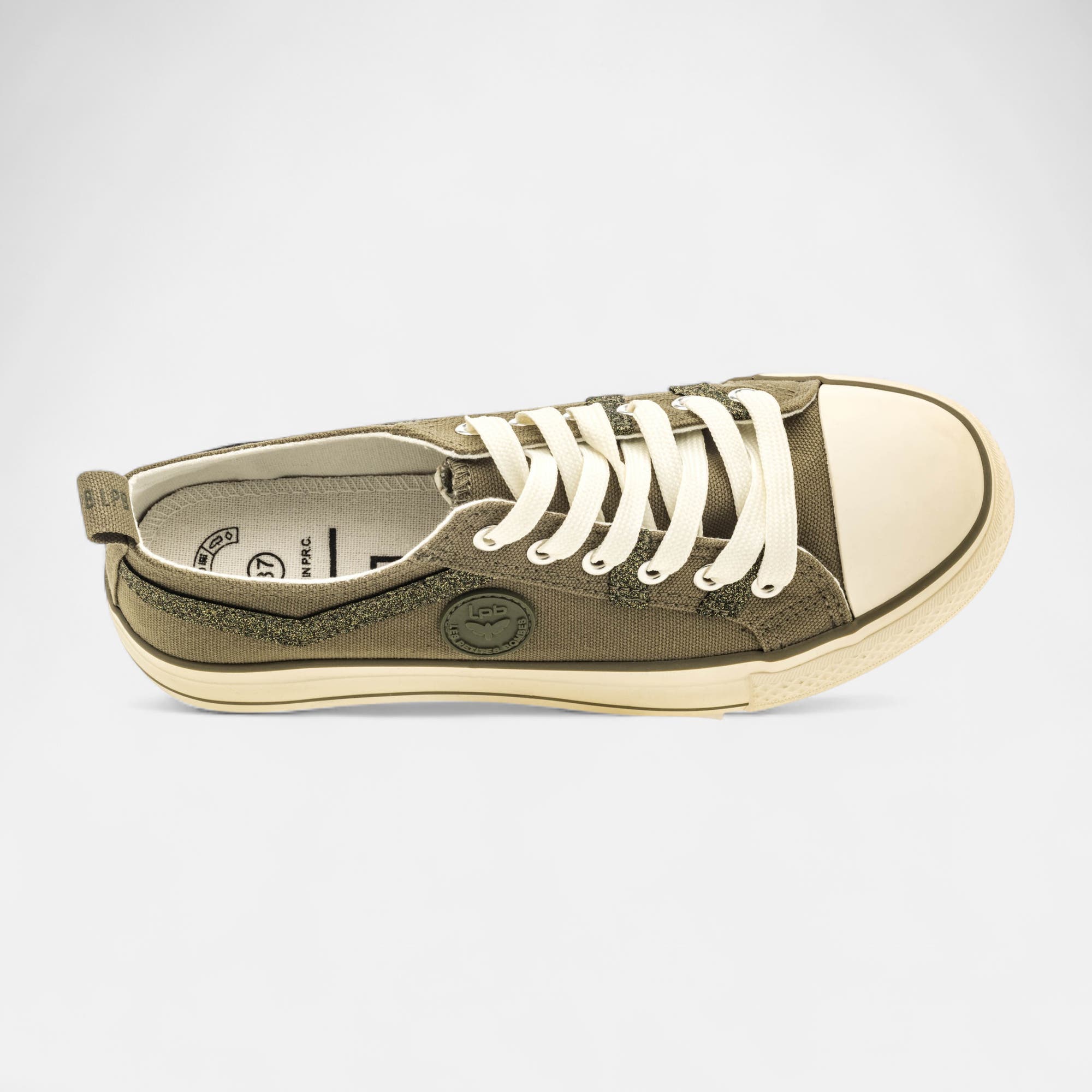 Baskets en toile Femme kaki