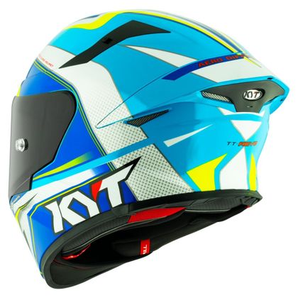 Casque KYT TT-REVO GRAND PRIX - Blanc / Bleu
