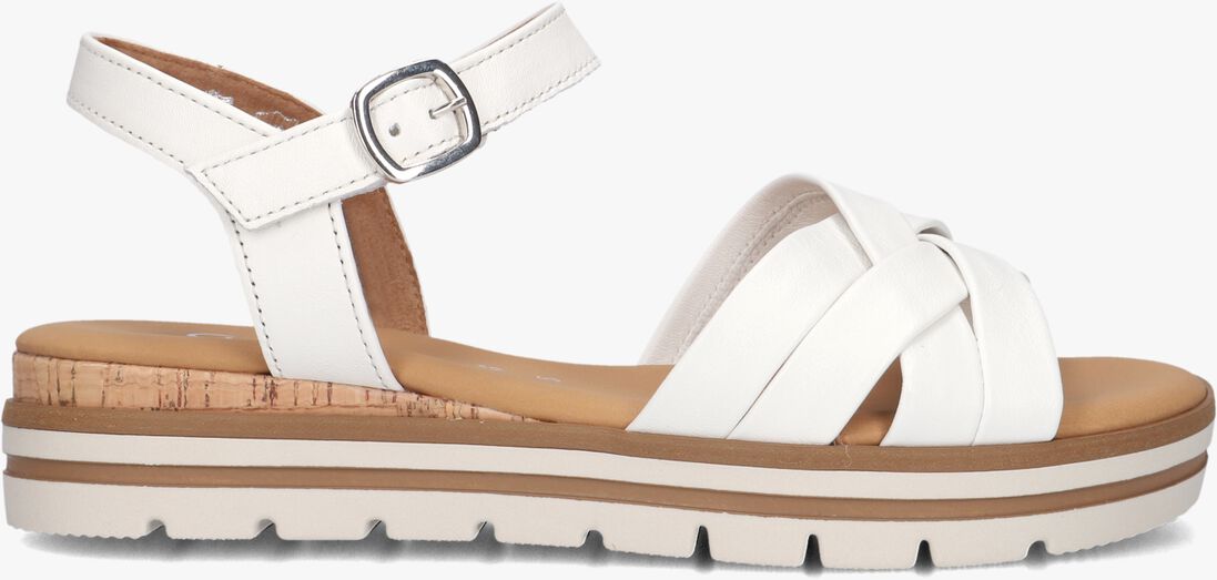 witte gabor platte sandalen 083.3
