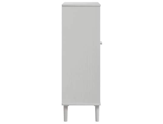 VIDAXL - Armoire à chaussures senja aspect rotin blanc bois massif
