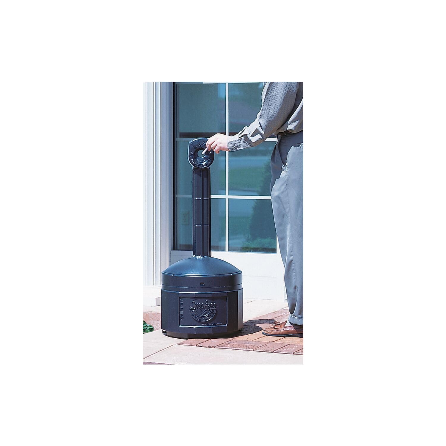 Justrite 2680 Original Smoker Cease Fire® Sicherheits-Standascher 41.9cm x 97.8cm Deco Schwarz