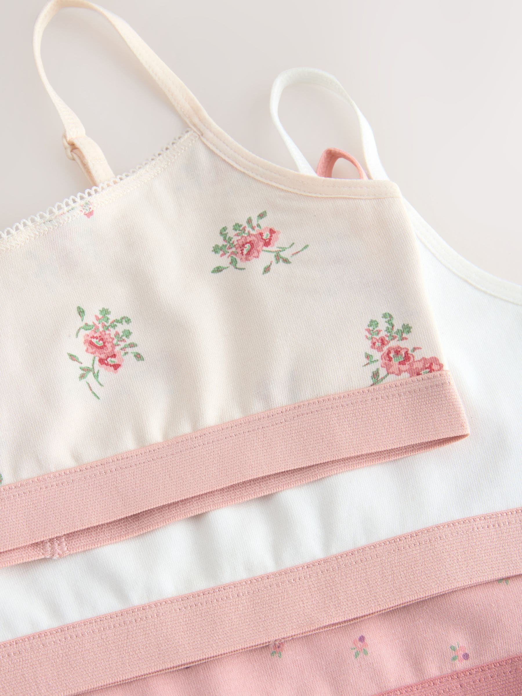 Roze - Set van 3 crop tops (5-16 jr)