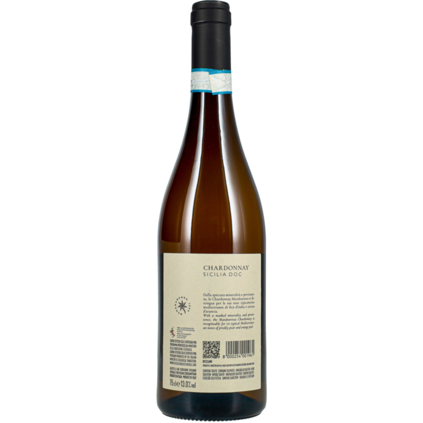 Sicilia DOC Chardonnay Laguna Secca Mandrarossa -75cl