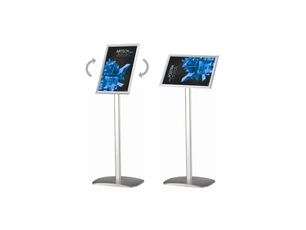 TWIN MENY Informasjonsstativ - A3 Alu 420x330x1200mm (1stk)