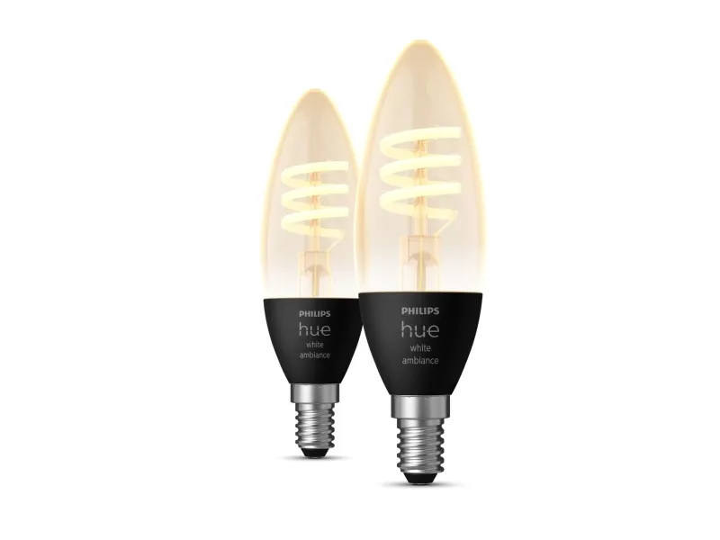 Philips Hue White ambiance Filament Kerte - E14 pærer - 2-pak