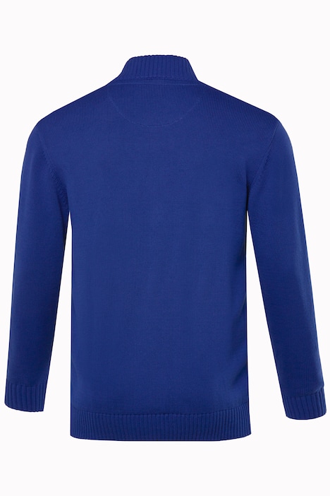 Strickjacke, Stehkragen, Rippbündchen