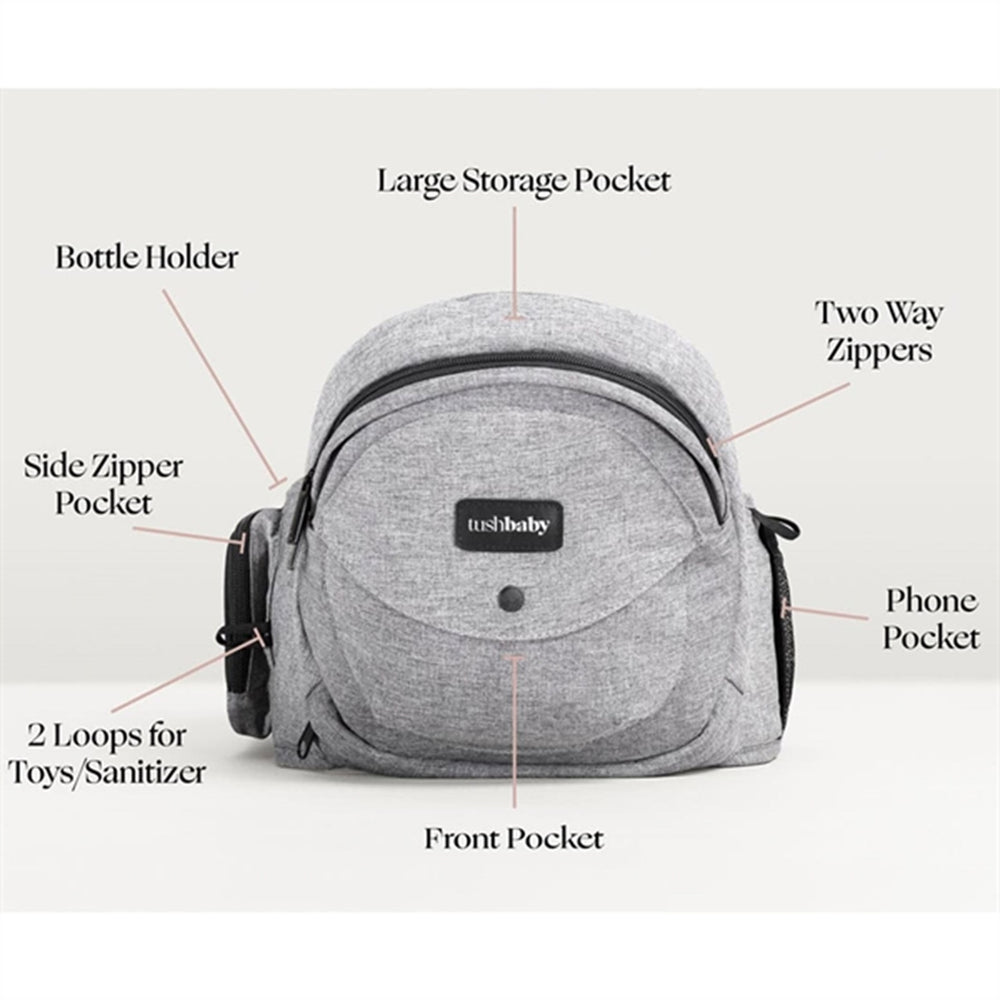 V2 Hip Carrier Grey - Tushbaby → Luksusbaby.dk