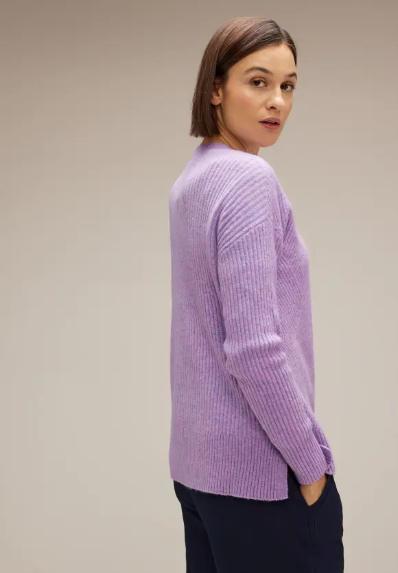 Pullover mit Struktur - soft pure lilac melange