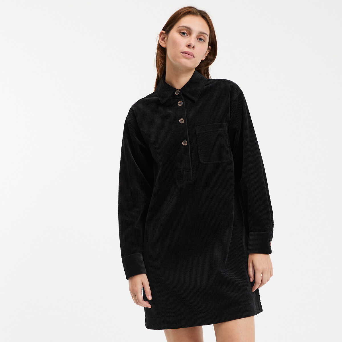 COLEÇÕES LA REDOUTE<br>Vestido curto em geribd fluweel, Assinatura ALBANE