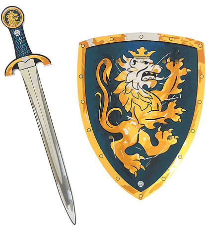 Liontouch Udklædning - NoBlå Knight-s?t - Sv?rd & Skjold - Blå