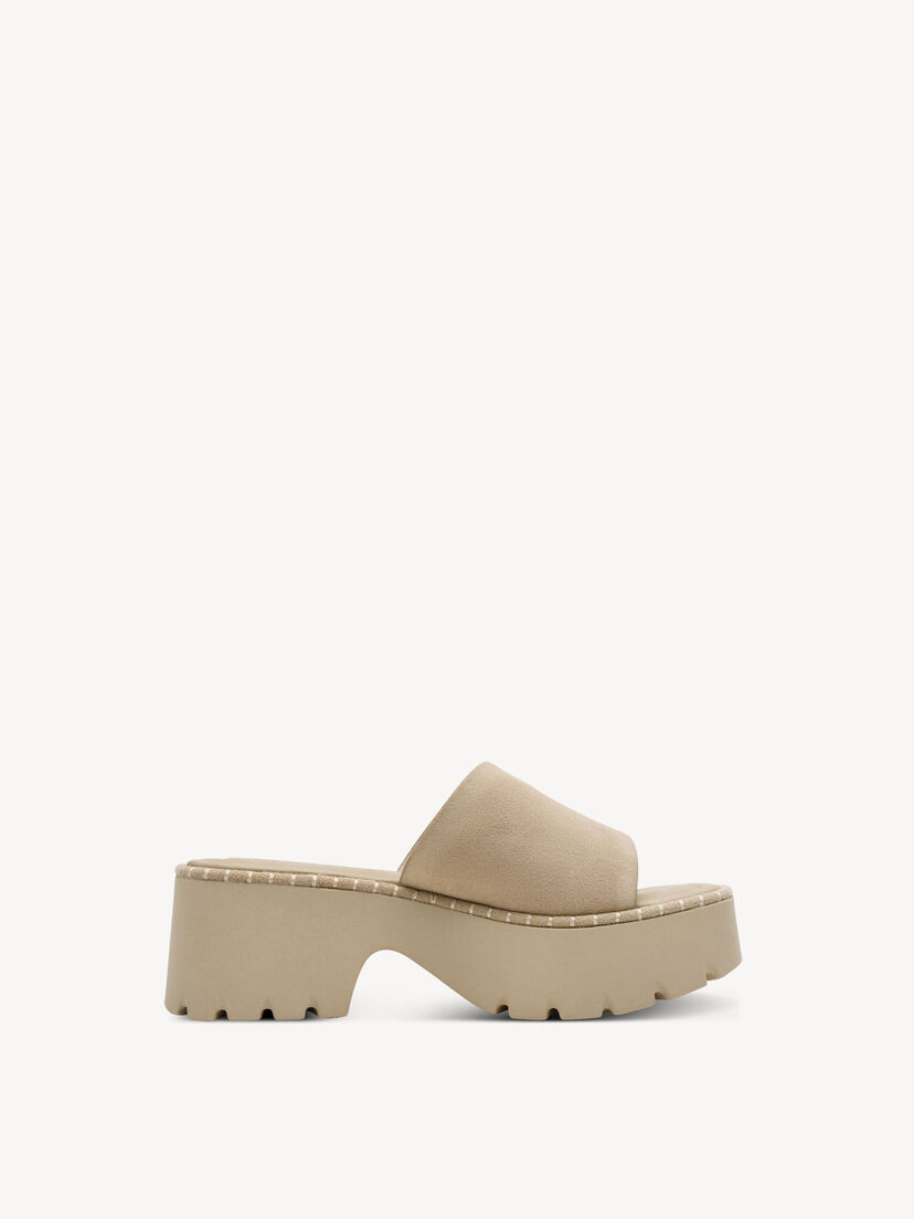Leren Slipper - beige