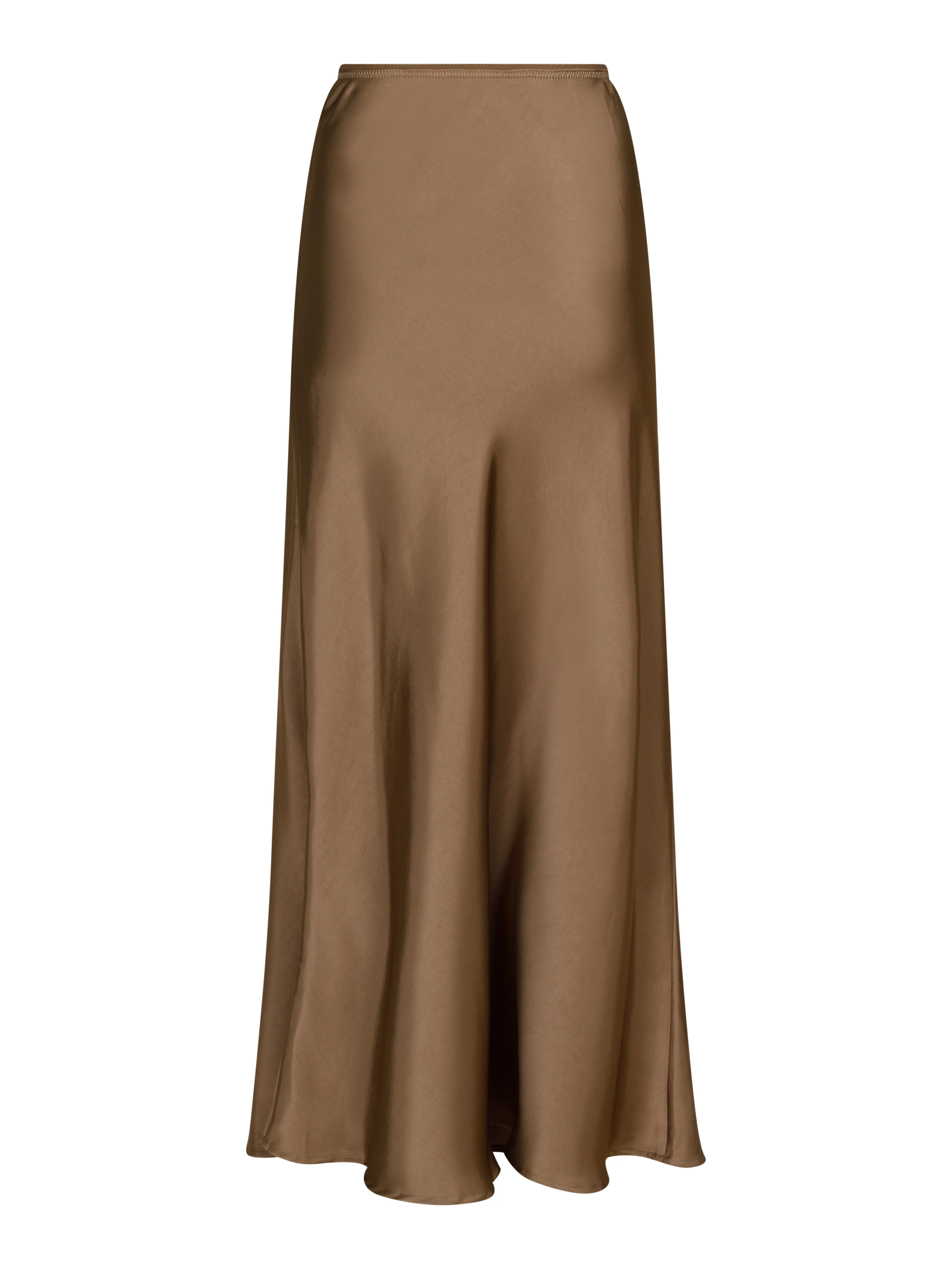 Neo Noir  Vicky Heavy Sateen nederdel - Dark taupe