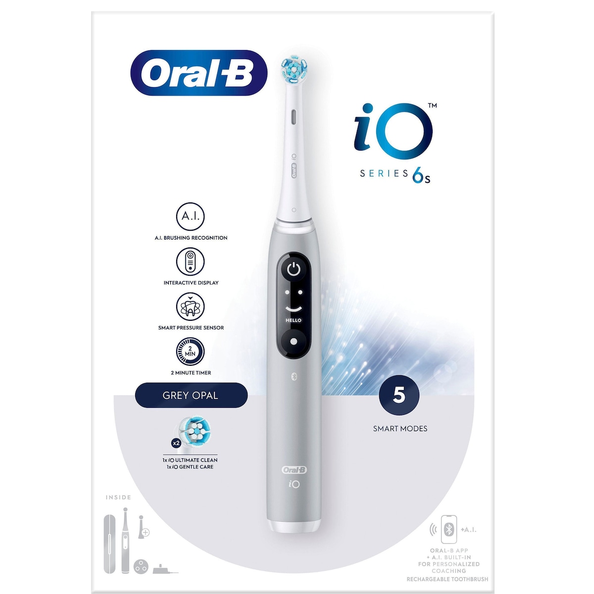 Oral-B iO 6s elektrisk tannbørste 427360 (grå)