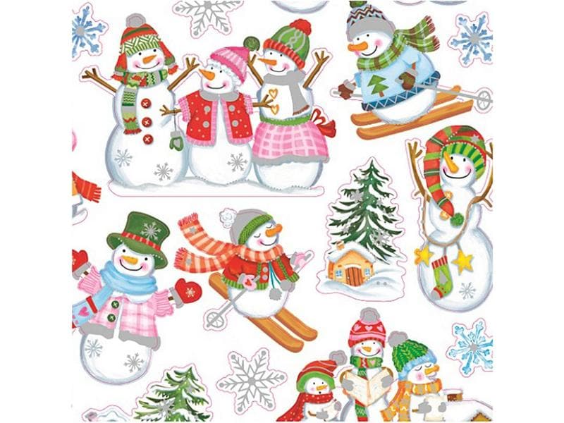 Creativ Company Weihnachtssticker 1 Bogen Schneemann Papiersticker
