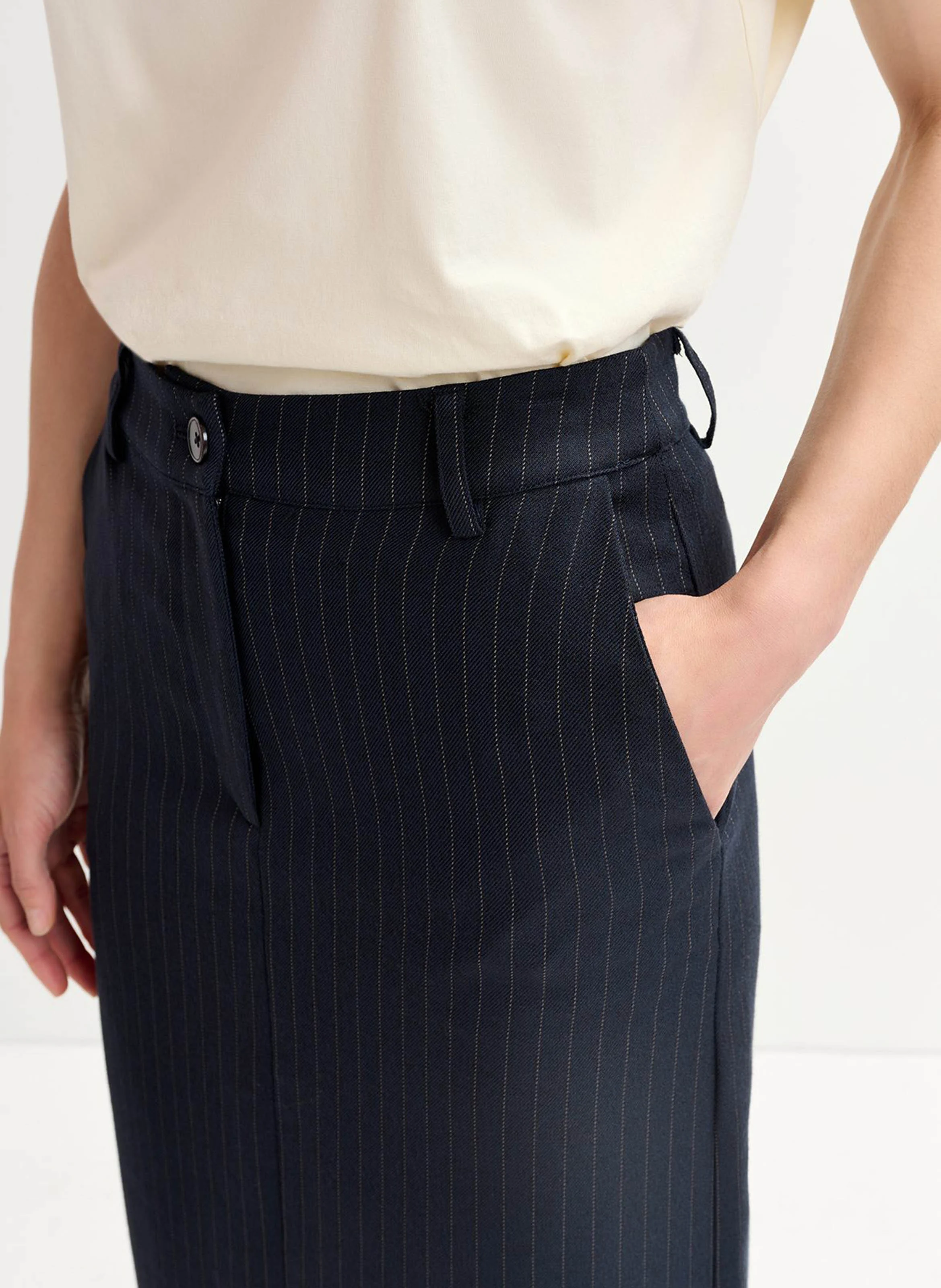 GLOSSARY2 - Jupe longue fendue | Bleu