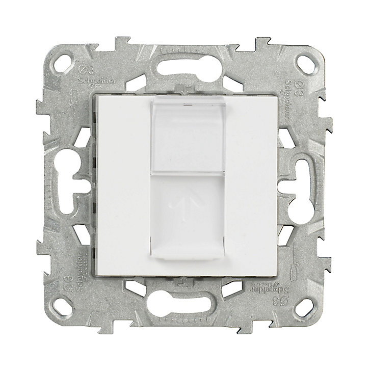 Mécanisme pour prise RJ45 CAT6 Schneider Electric Unica Déco blanc