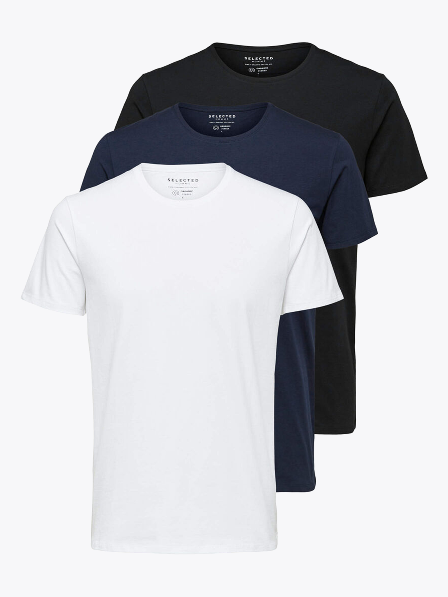 New Pima 3-Pack Short Sleeve O-Neck