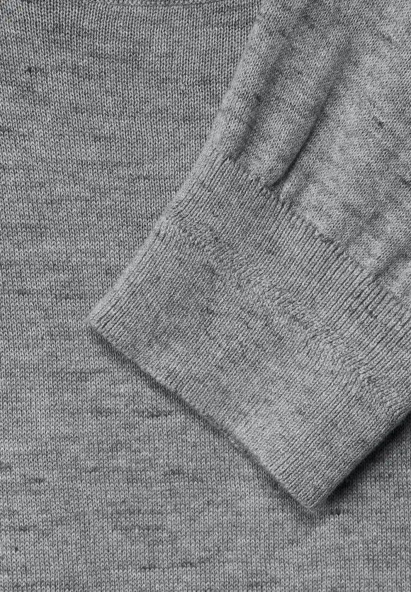Basic Rollkragen Pullover - stone grey melange