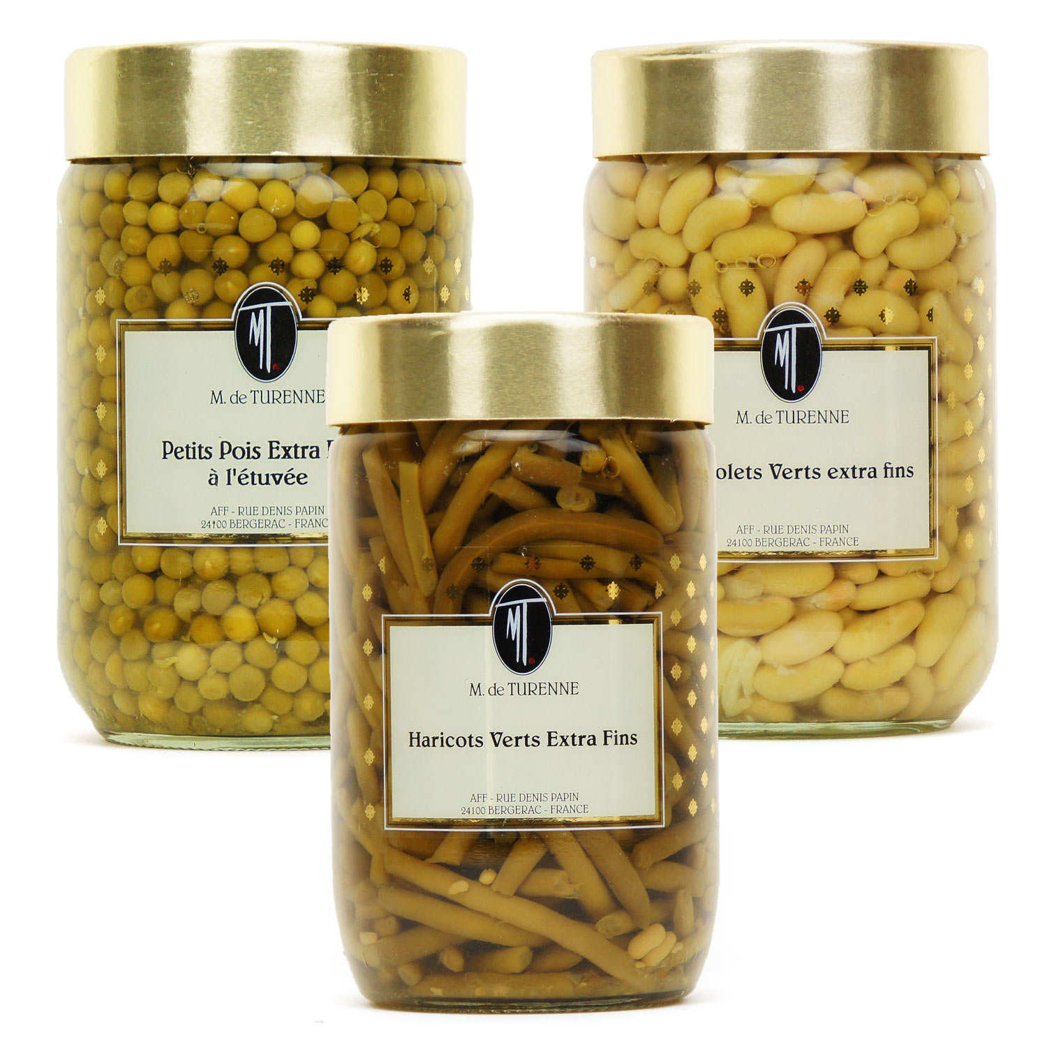 Assortiment de 3 bocaux de légumes